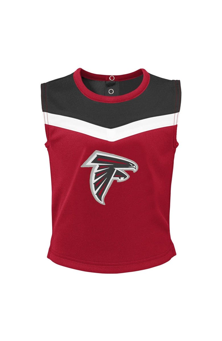 Outerstuff Girls Toddler Red Atlanta Falcons Spirit Cheer Two-Piece Cheerleader Set with Bloomers, Alternate, color, Red