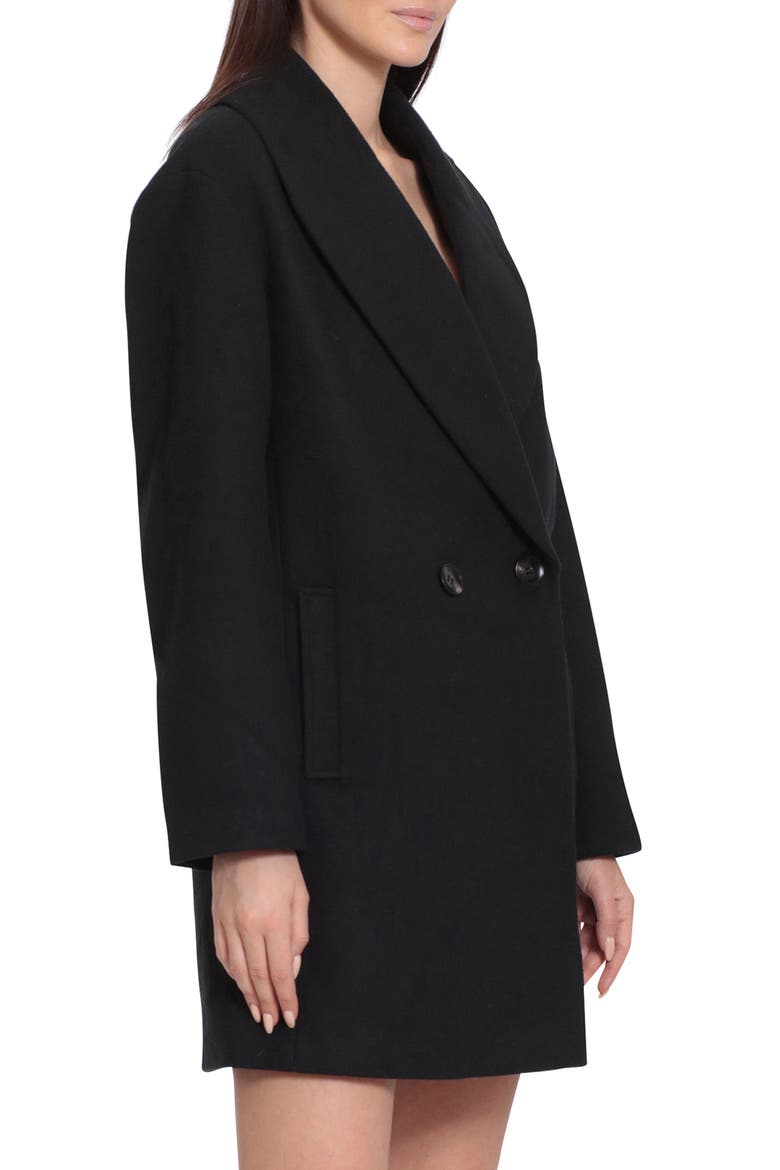 Shawl Collar Coat, Alternate, color, BLACK