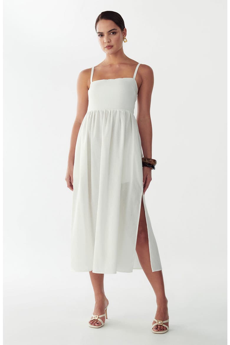 Lanah Midi Dress, Alternate, color, Off White