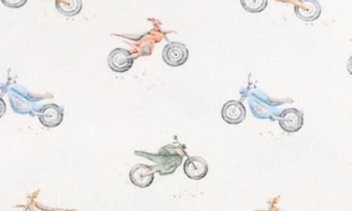 COPPER PEARL COPPER PEARL RYDER MOTORCYCLE PRINT FITTED TWO-PIECE PAJAMAS 