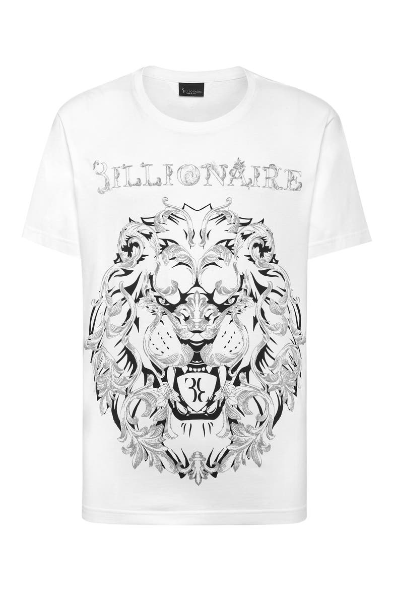 T-Shirt Round Neck Men, Main, color, white