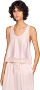 SANDRO Satin top with lace