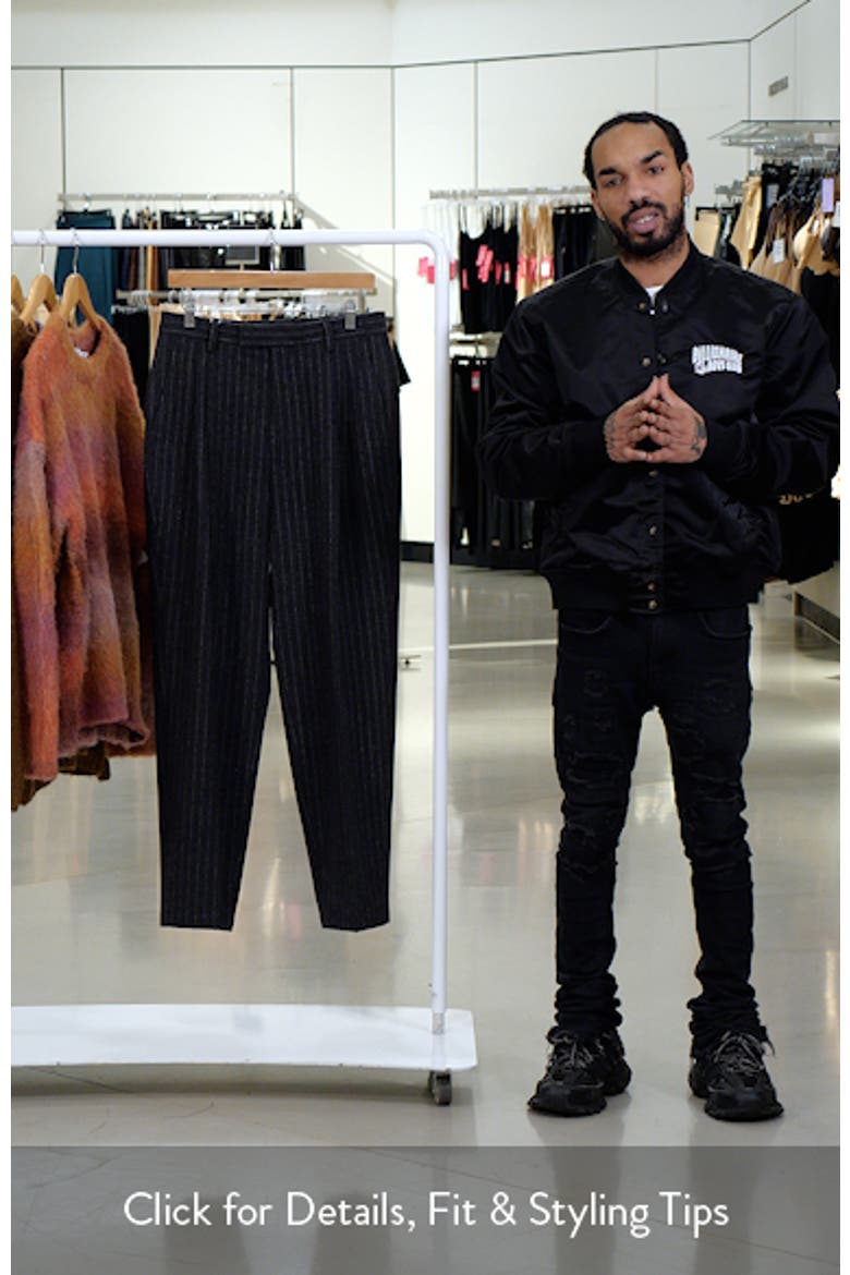 トップス Wini Trouser Set Painters Stripe 9-11Y Topman Pinstripe Wool Blend Wide Leg Pants (Men) | Nordstrom