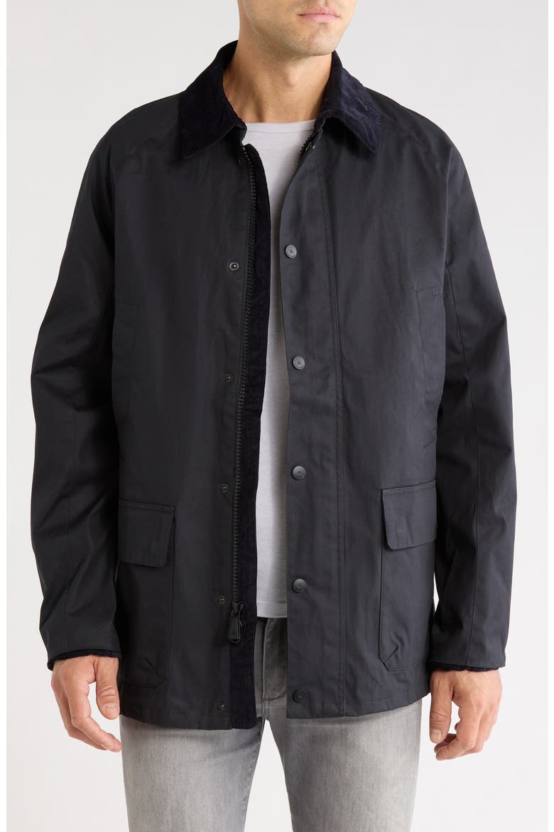 Wax Coated Field Coat, Main, color, NAVY