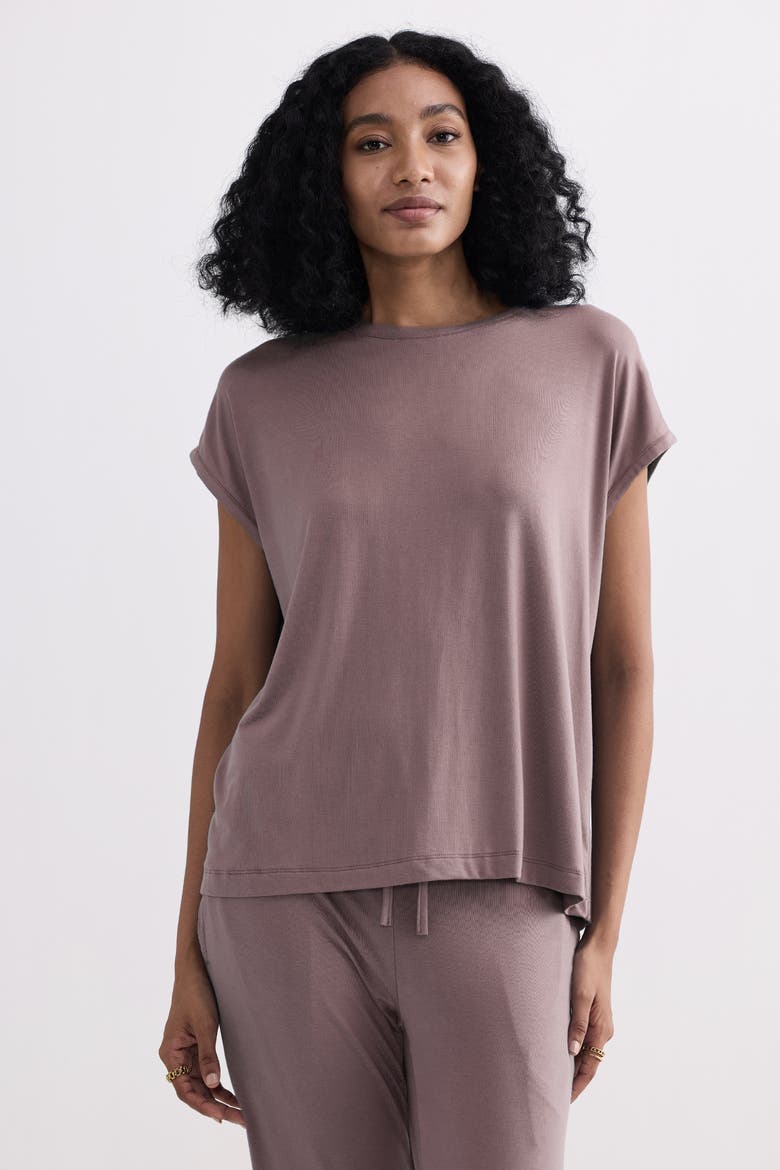 Relaxed Fit Tee Set, Alternate, color, Dusty Rose