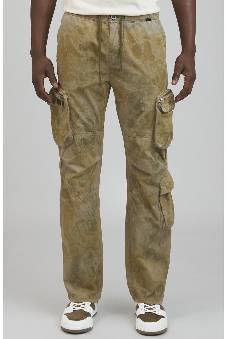 Florance Spatter Print Cargo Pants, Main, color, KHAKI