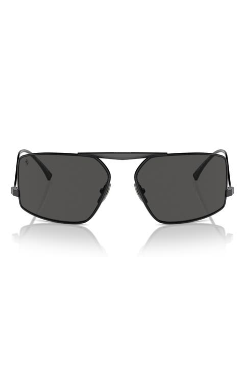 64mm Oversize Rectangular Sunglasses