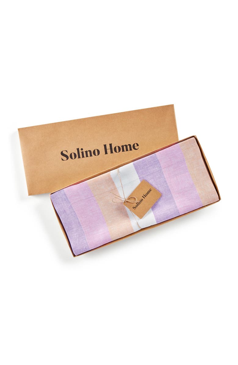 Solino Home Linen Table Runner - Gelato Stripe, Alternate, color, Gelato