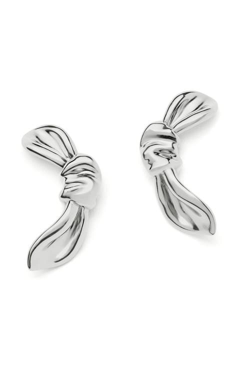 Mark Gong Bow Oversized Stud Earrings