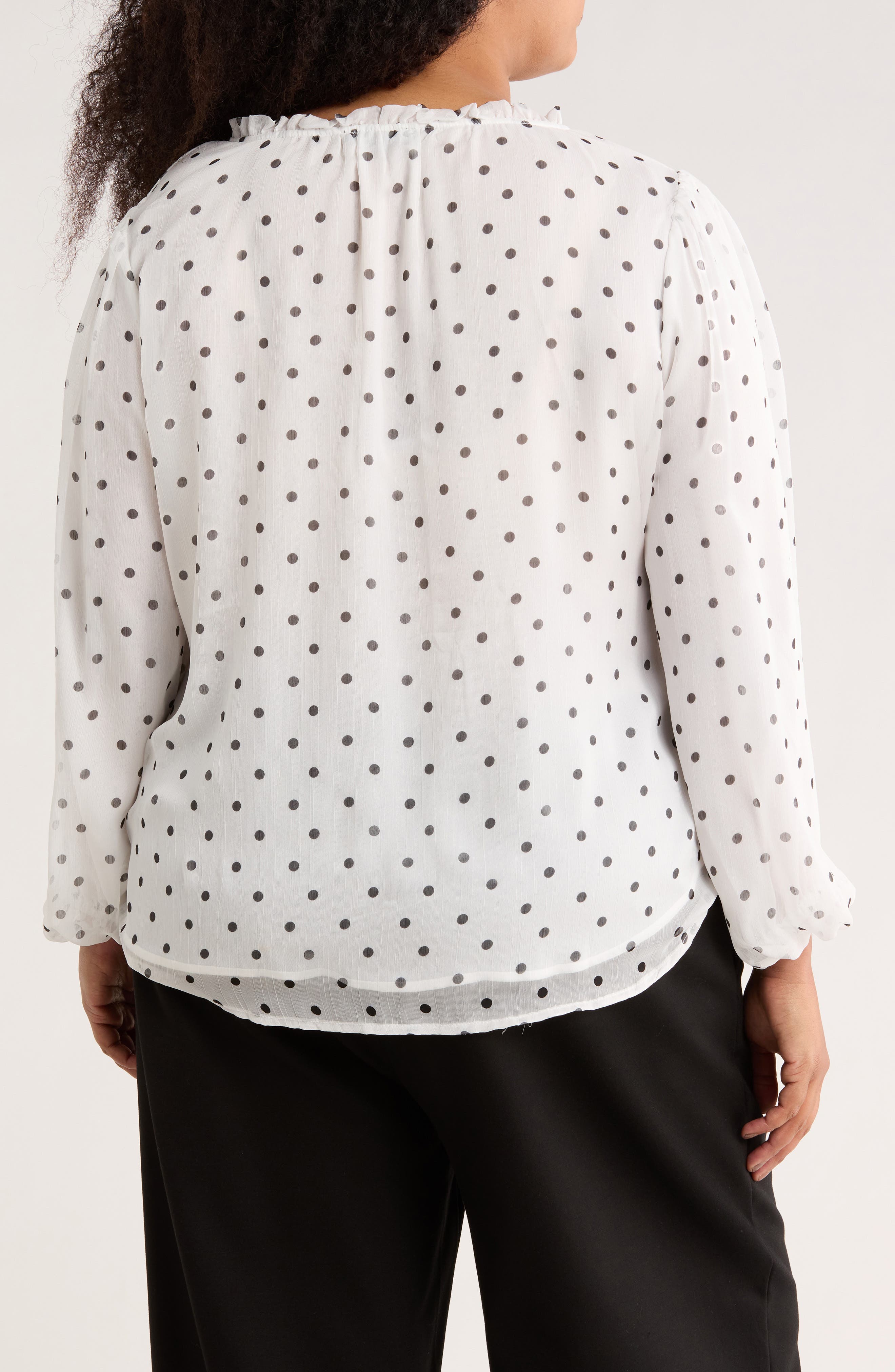 Ruffle Long Sleeve Top - image 2