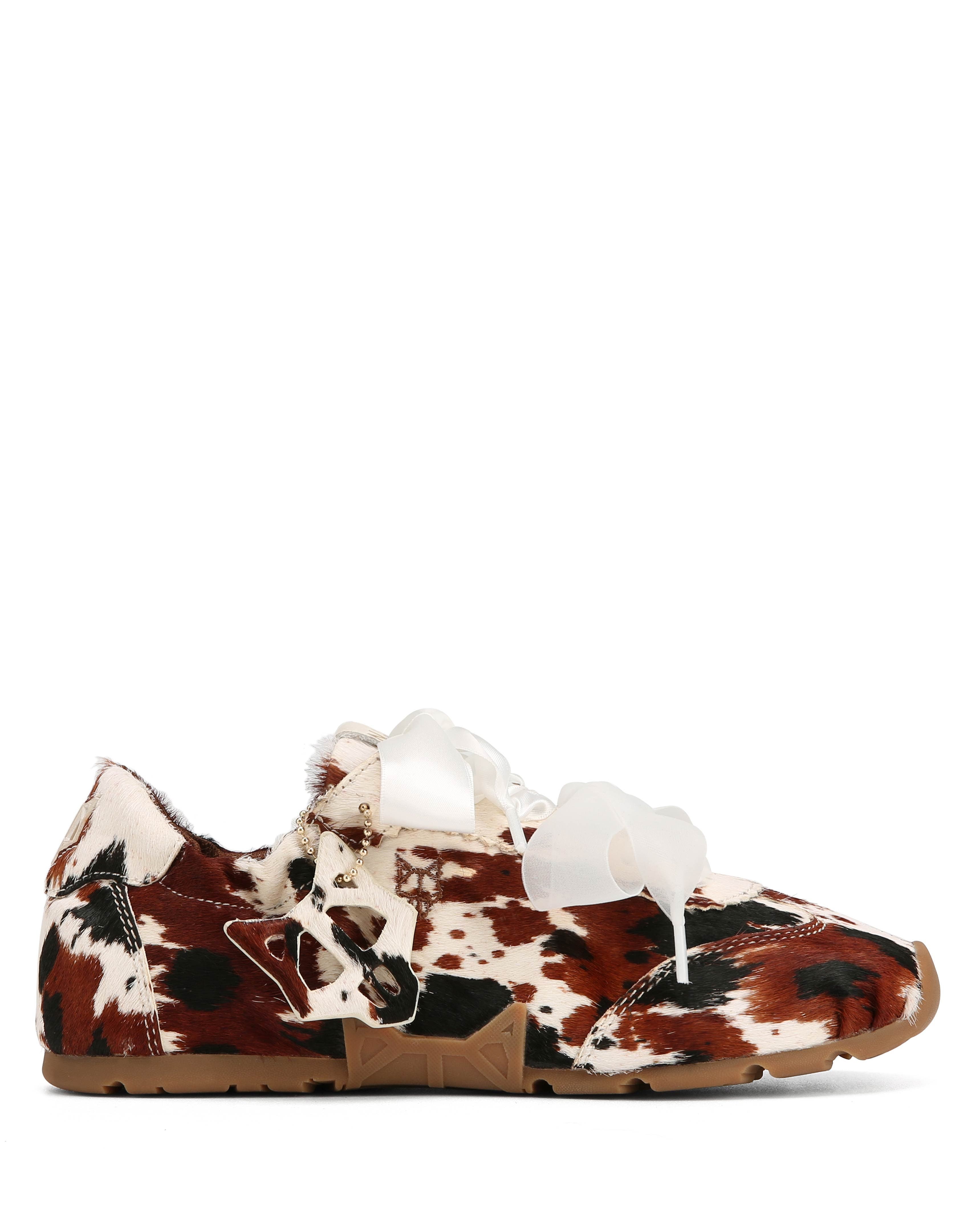 Naked Wolfe Adorable Satin Sneaker, Alternate, color, Cow