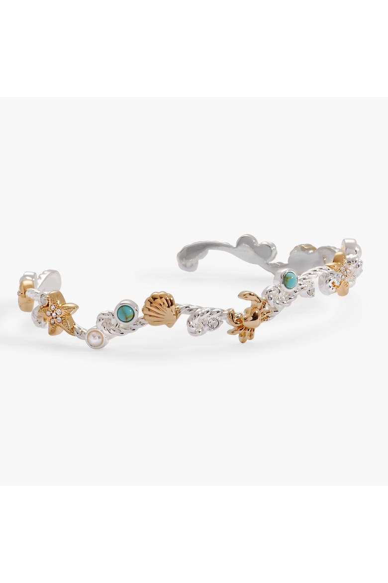 Whimsical Seaside Rope Cuff, Alternate, color, Silver