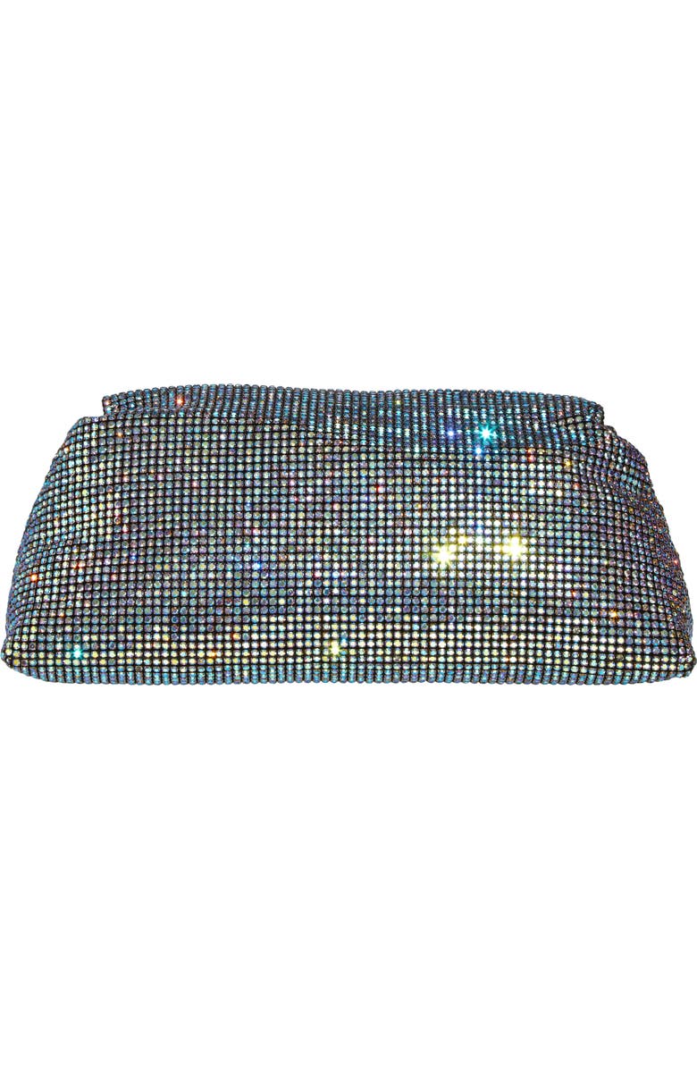 Dolce Vita Akila Crystal Mesh Foldover Clutch, Alternate, color, Blue