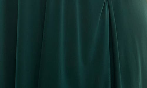 Nina Leonard Handkerchief Hem Dress In Hunter