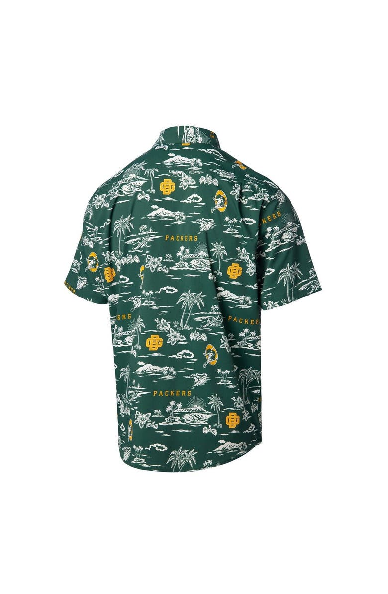 Reyn Spooner Men's Reyn Spooner Green Green Bay Packers Throwback Kekai Print Button-Up Shirt, Alternate, color, 