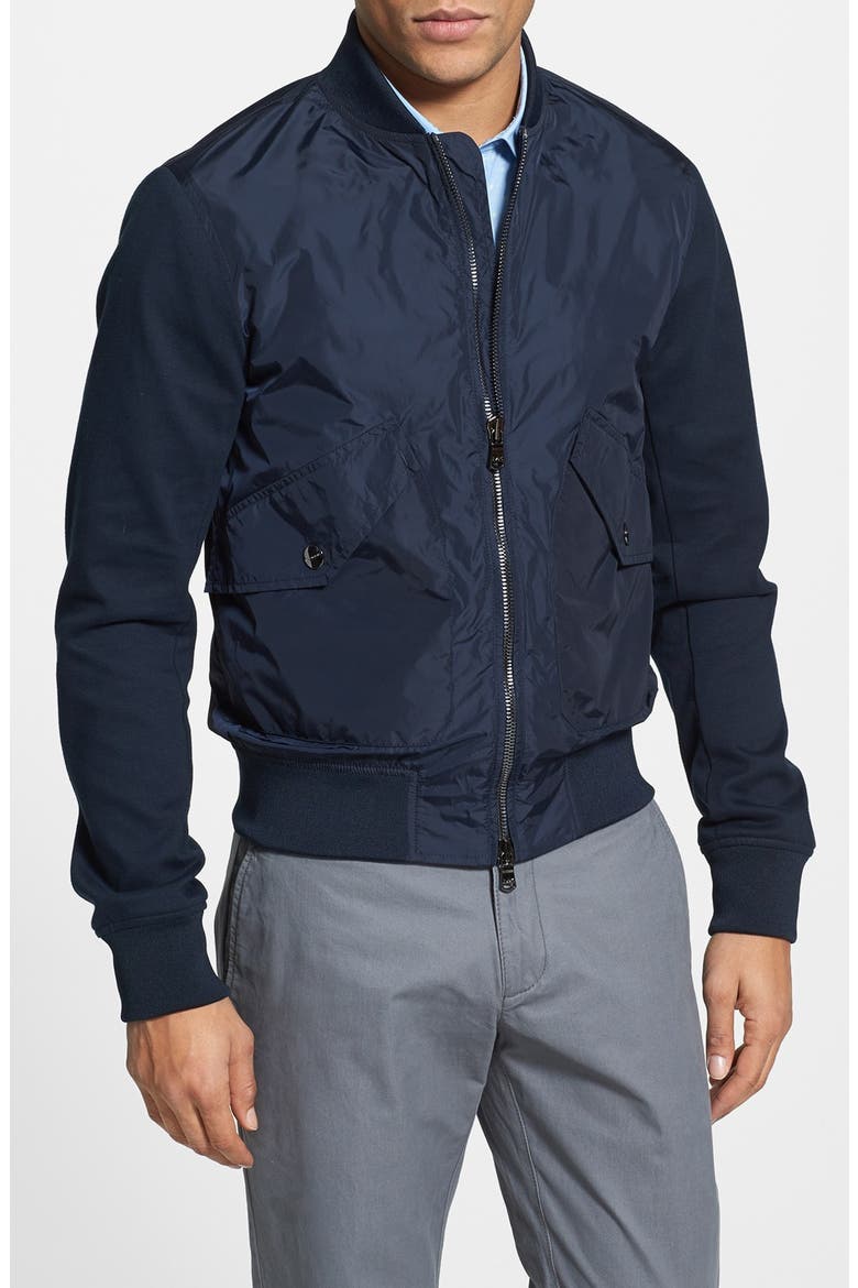 'Baseball' Bomber Jacket, Main, color, MIDNIGHT