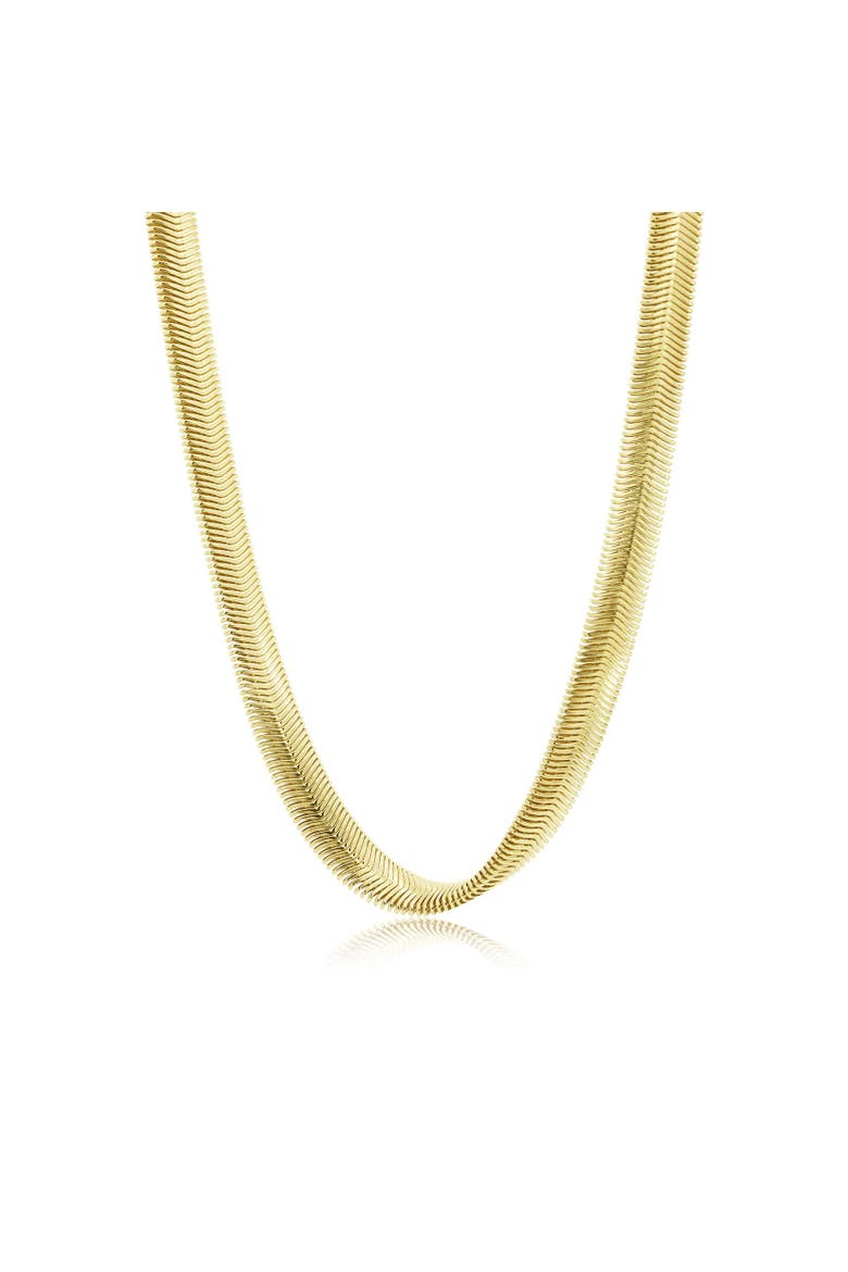 Silk Snake Necklace, Main, color, Gold Plated