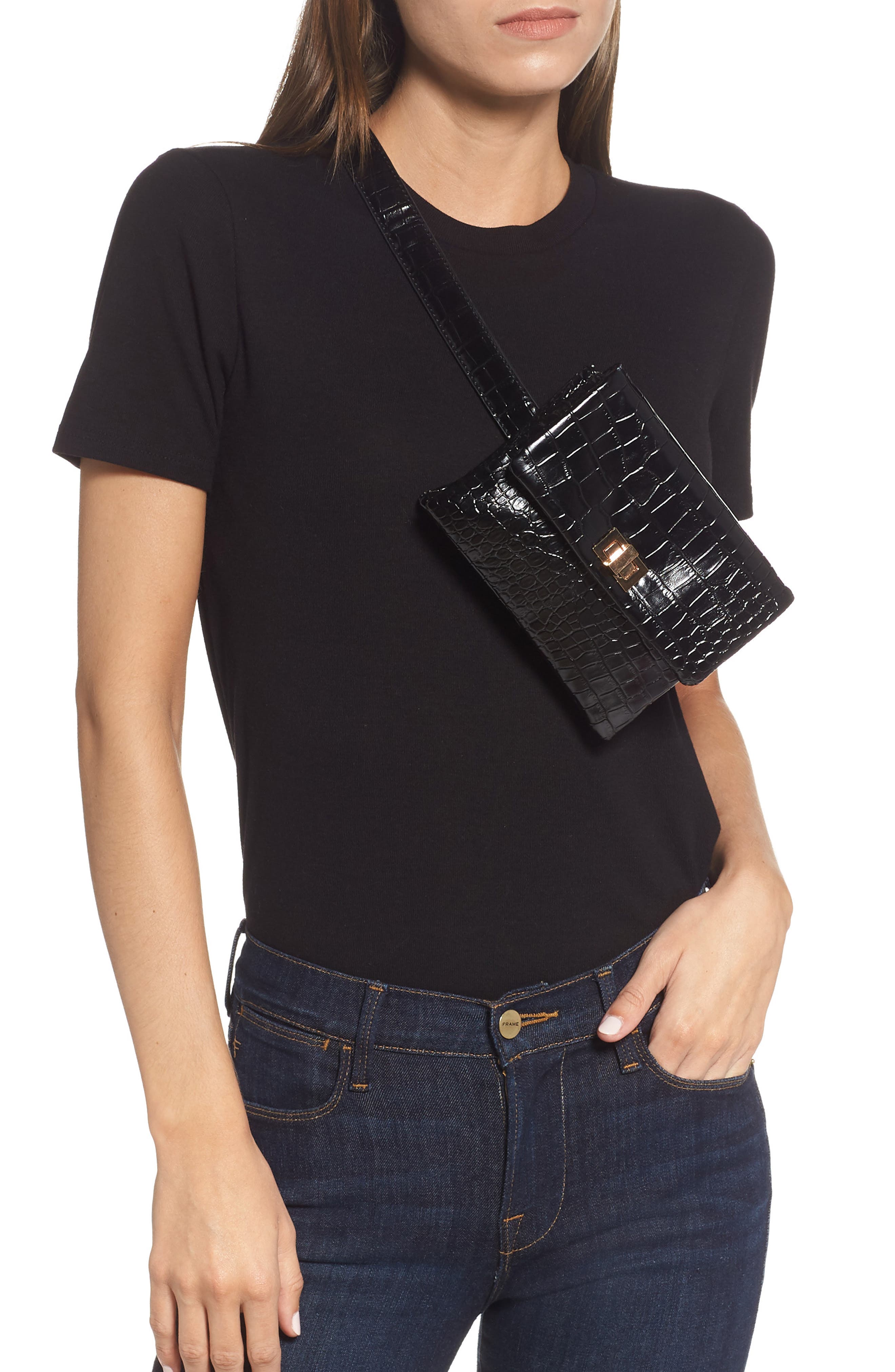 Mali + Lili Aria Convertible Vegan Leather Belt Bag, Alternate, color, 