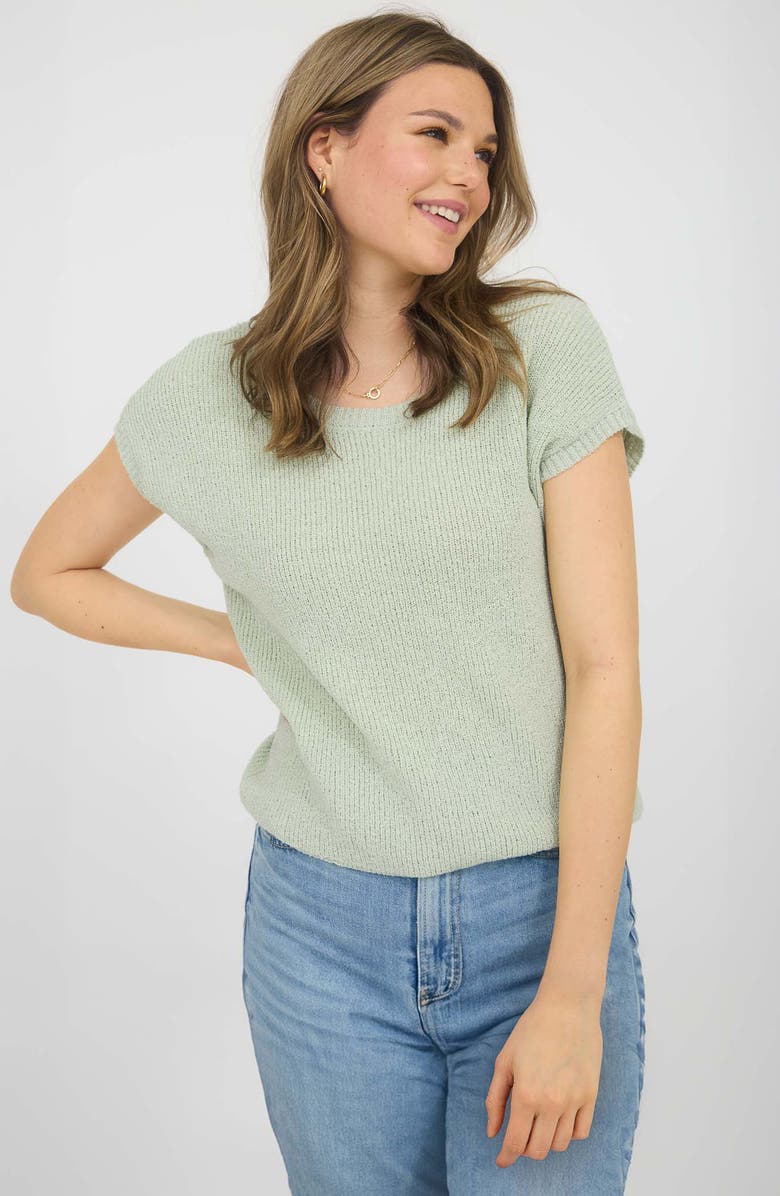 Blu Pepper Knit Bow Back Sweater, Alternate, color, 