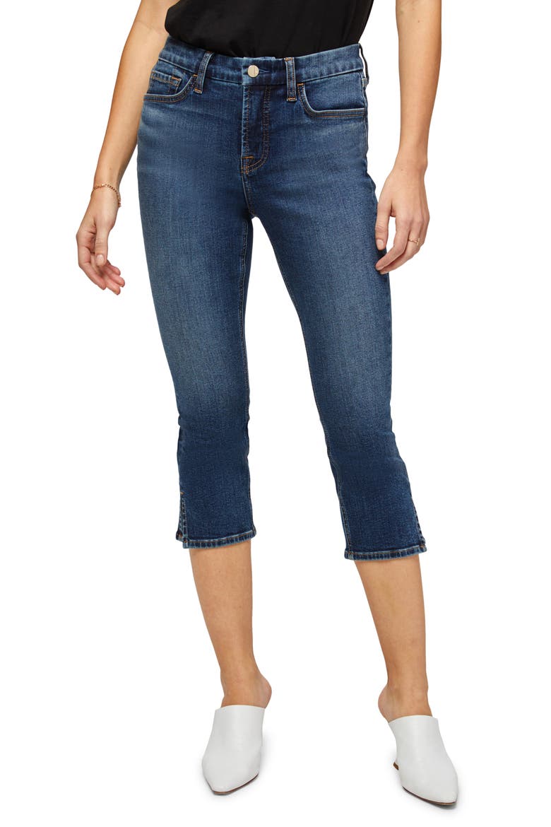 Split Hem Capri Jeans, Main, color, QUINCY