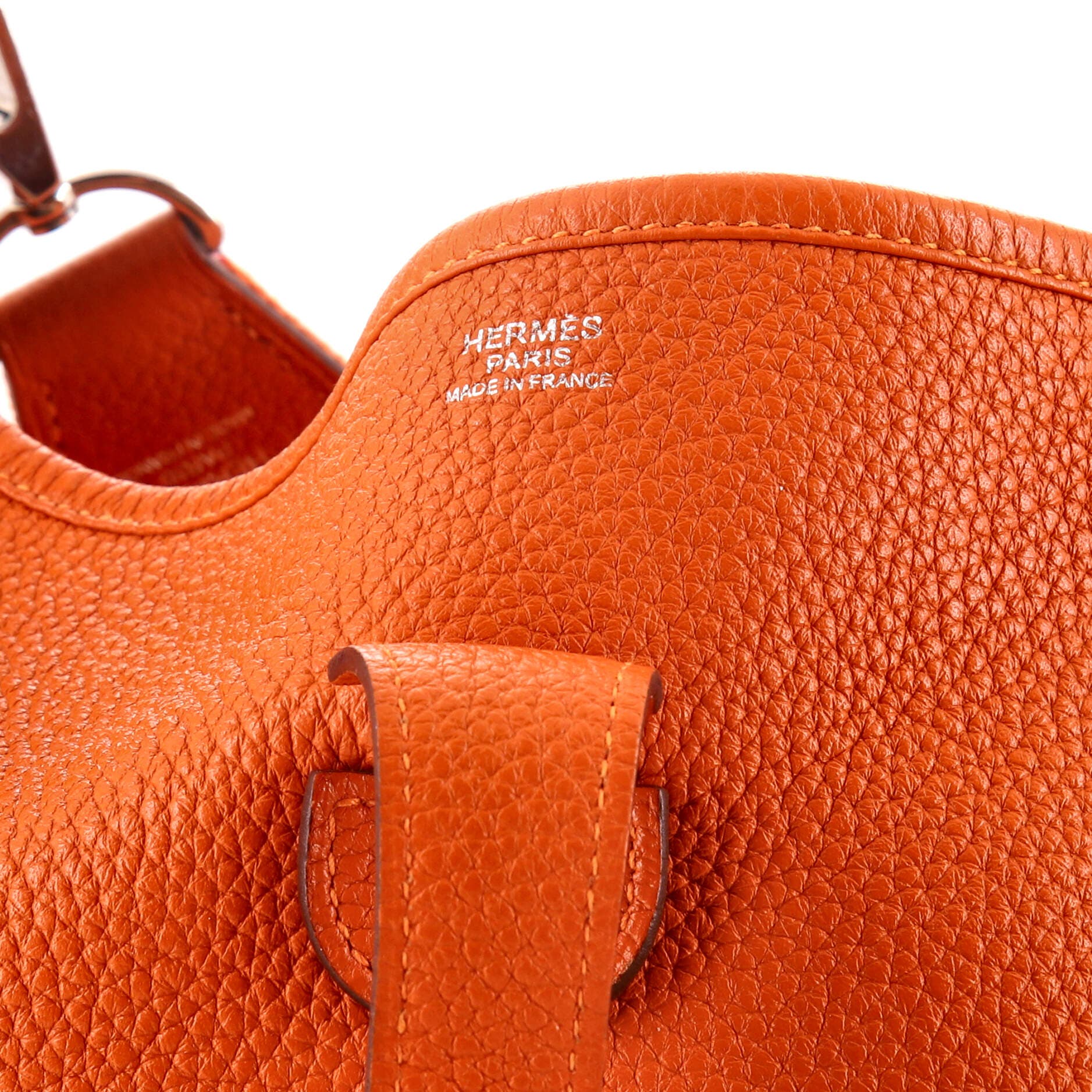 Pre-Owned Hermes Evelyne Bag Gen III Clemence PM, Alternate, color, Orange H