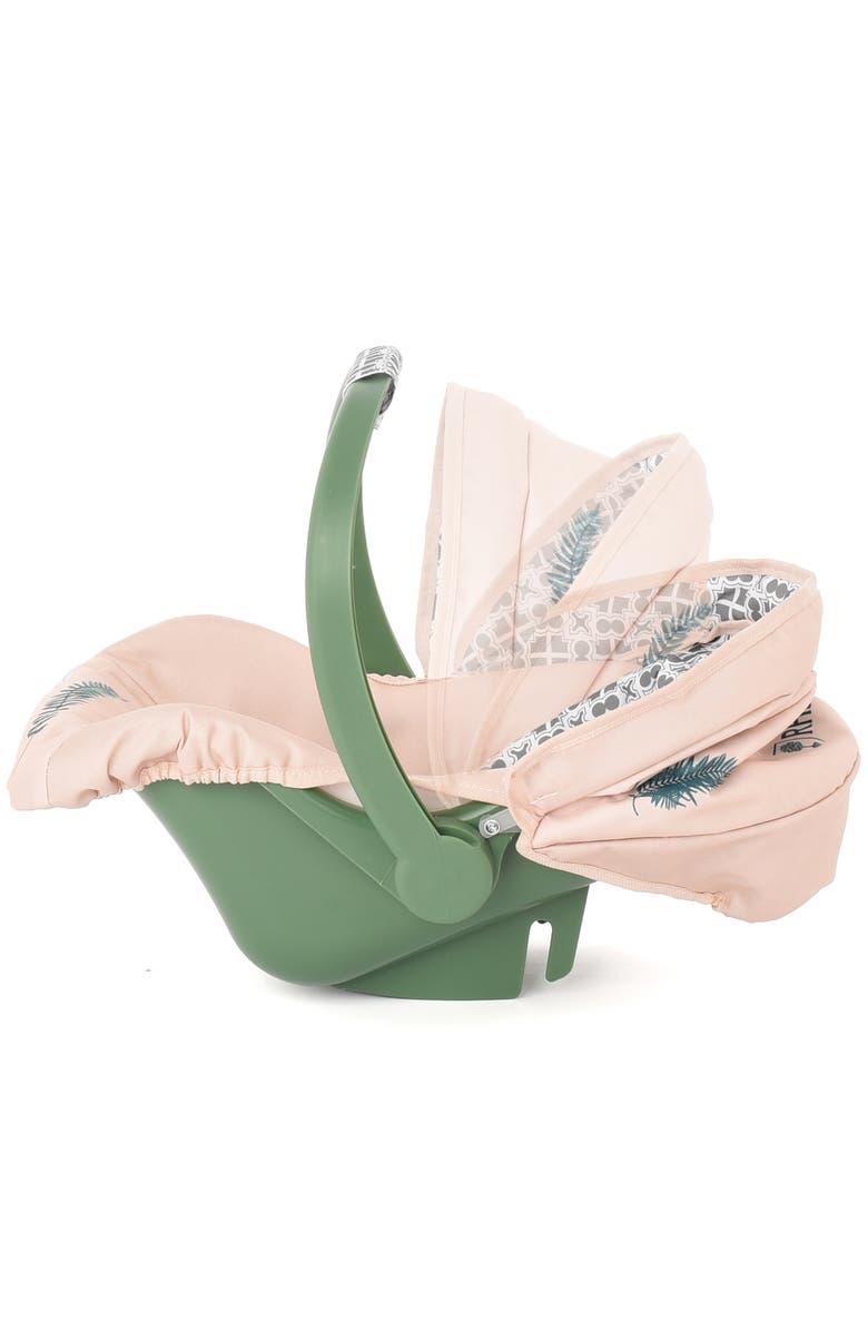 Roma Prams Rhs Doll Car Seat Fern Cream & Green, Carrier Travel Accessory, Alternate, color, Multicolored