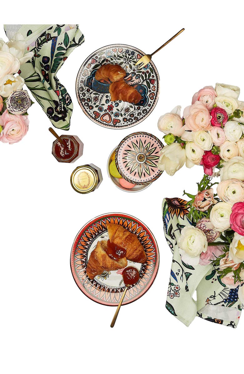 La DoubleJ Dessert Plates Set Of 2 Sleeping Mother Orange, Alternate, color, Sleeping Mother Orange