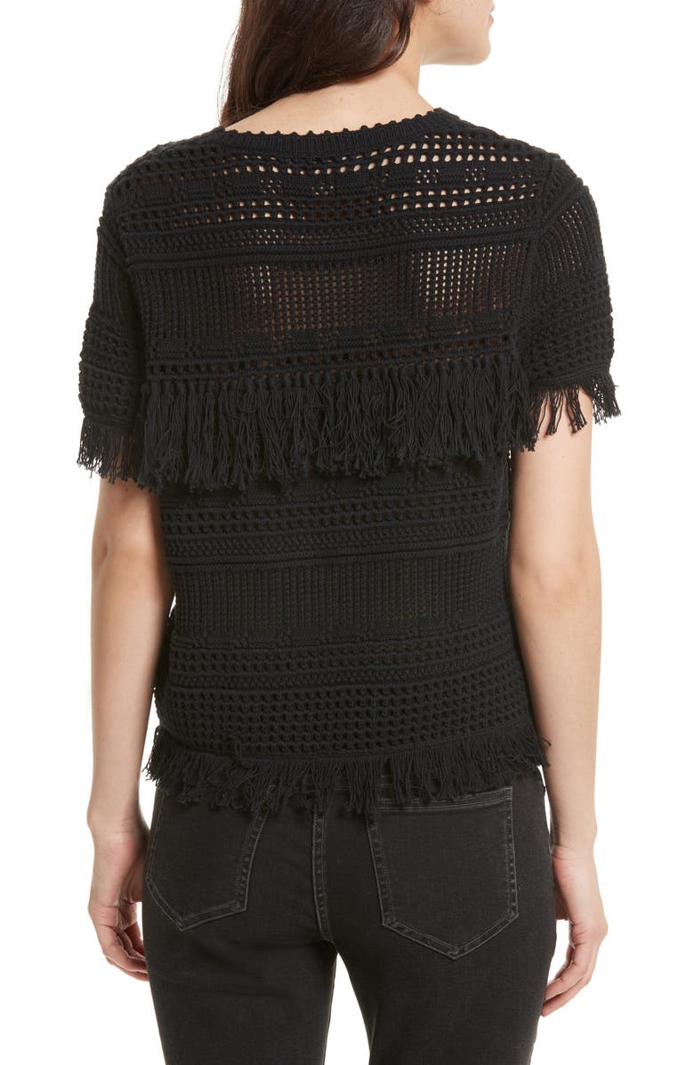 Rebecca Minkoff Miwok Crochet Top, Alternate, color,
