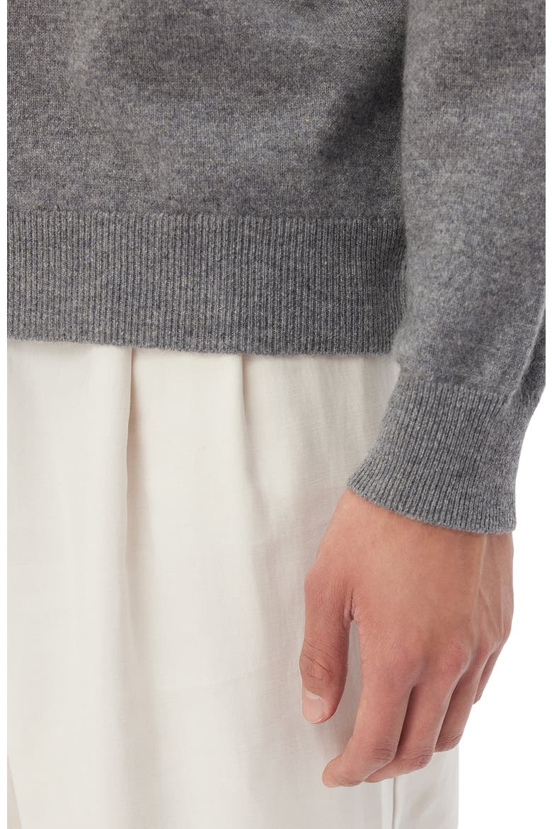 Essential Crewneck Cashmere Sweater, Alternate, color, dim gray