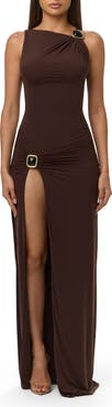 Naked Wardrobe High Slit Maxi Dress