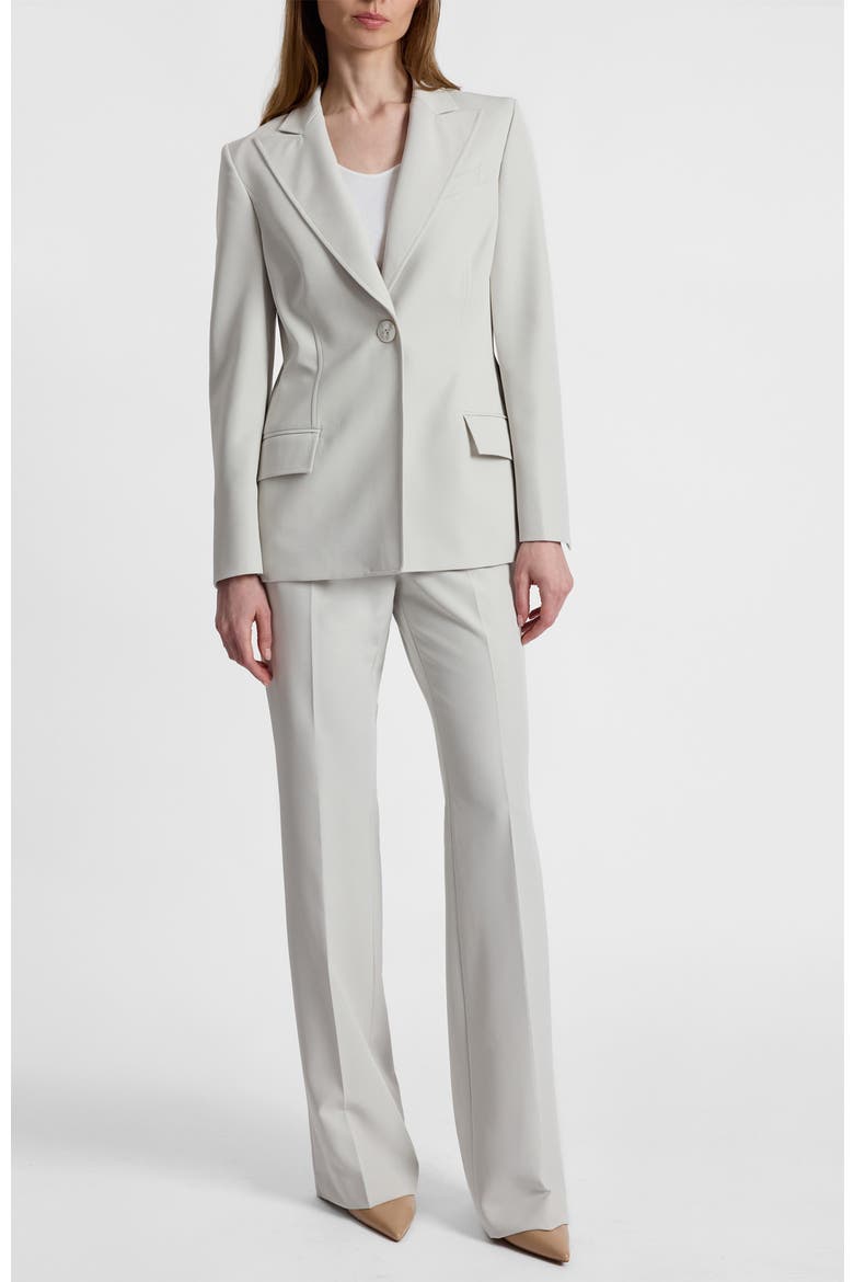 Jess Crepe Single Button Jacket, Alternate, color, ASH