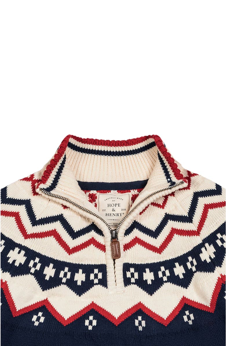 Hope & Henry Men's Organic Nordic Half Zip Sweater, Alternate, color,