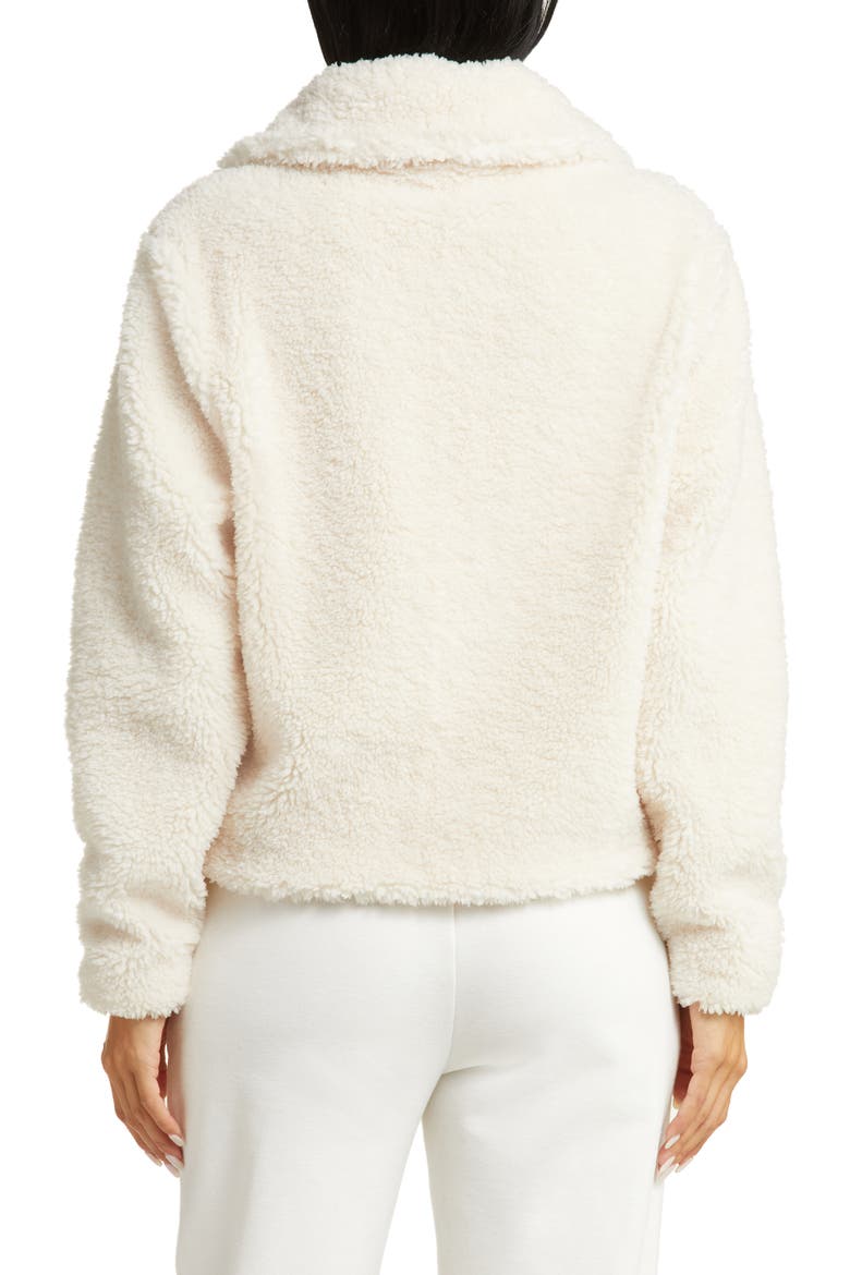 Faux Fur Zip Jacket, Alternate, color, IVORY