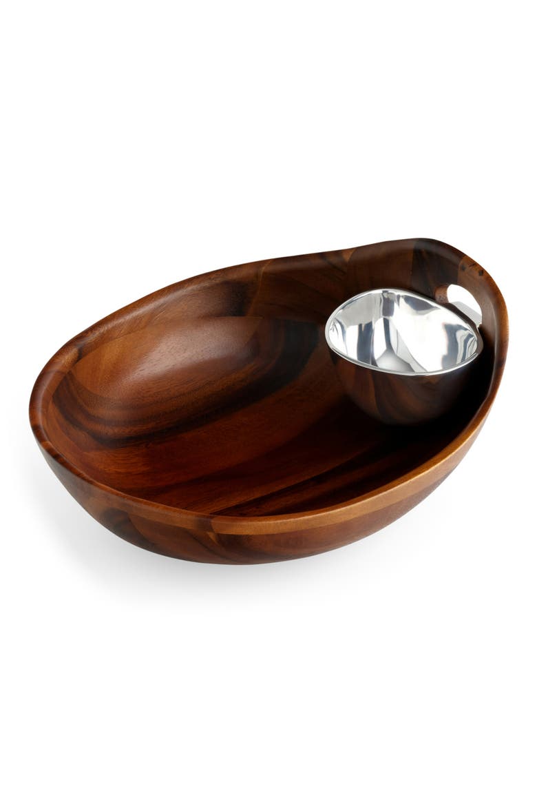 Portables Wood Chip & Dip Set, Alternate, color, BROWN