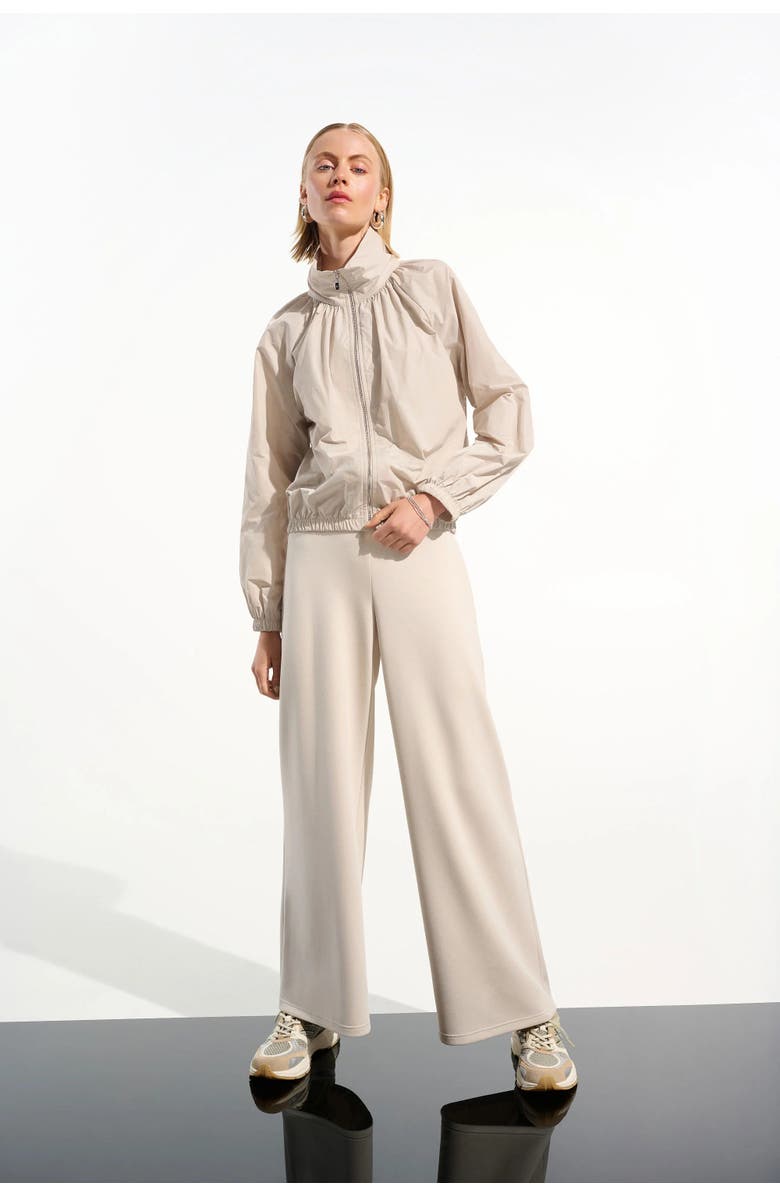 Joseph Ribkoff Memory Cocoon Outdoor Jacket With Funnel Collar, Alternate, color, Moonstone