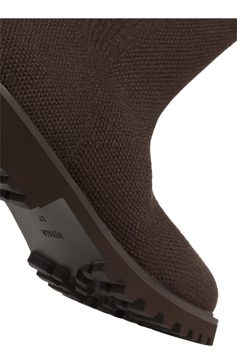 VIVAIA Round-Toe Stretchy Wool Knee-High Boots, Alternate, color, Dark Chocolate