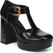 Circus NY by Sam Edelman Idalia Croc Embossed Faux Leather T-Strap Pump