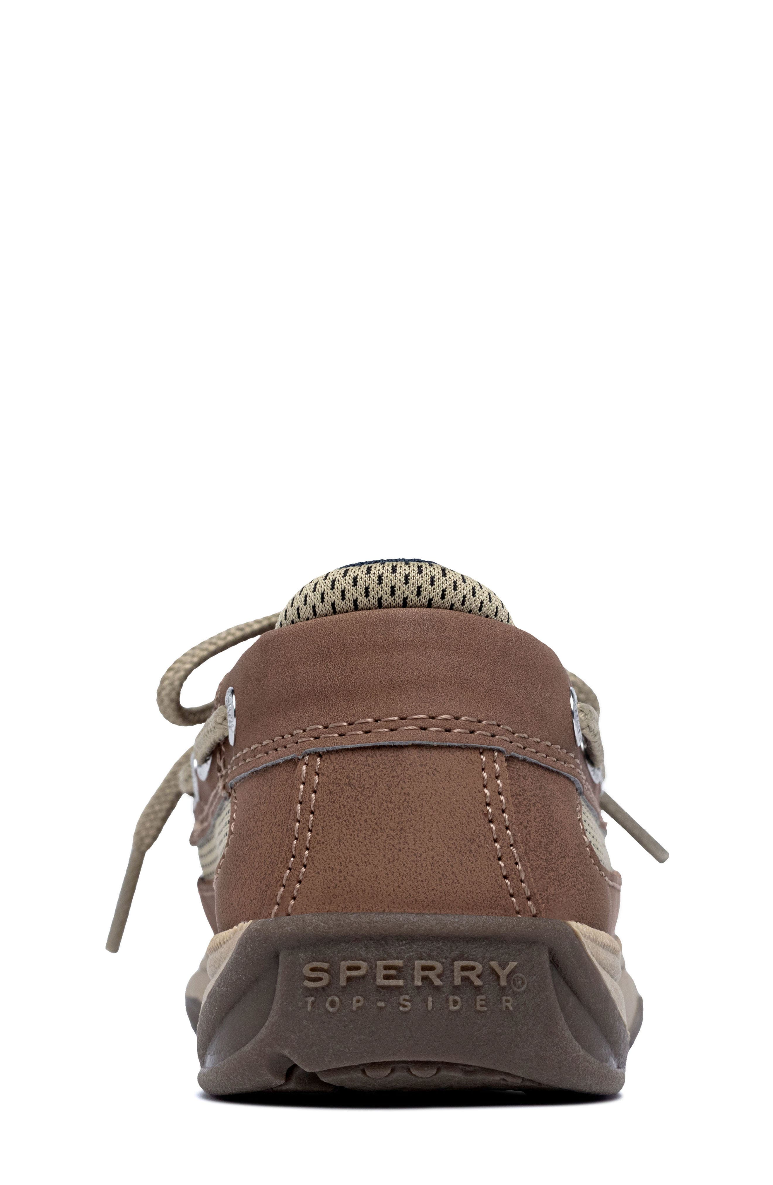Kids' Lanyard Boat Shoe, Alternate, color, DARK TAN / NAVY