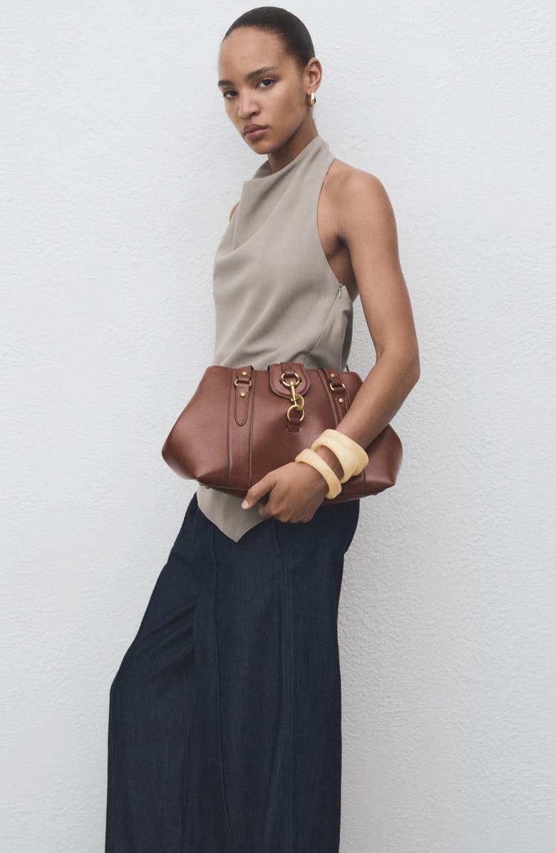 MANGO High Waist Wide Leg Trouser Jeans, Alternate, color, Open Blue