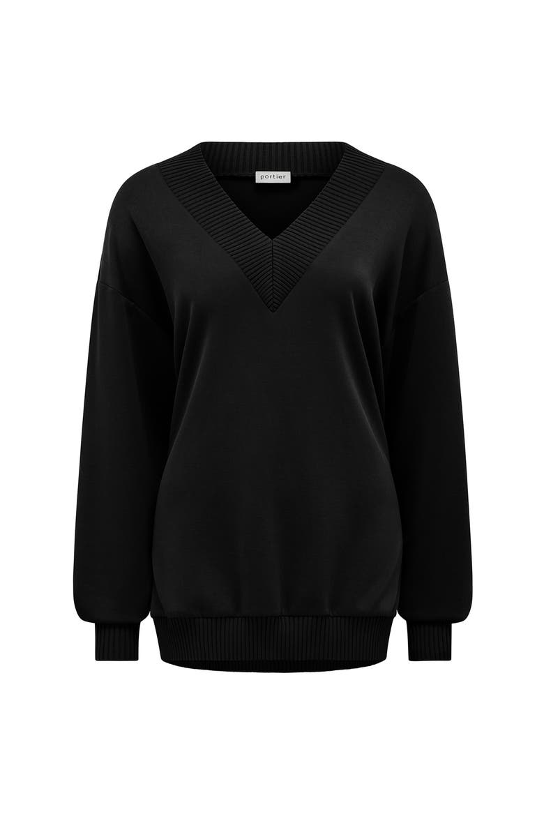 Lucia Lounge Top, Alternate, color, Black