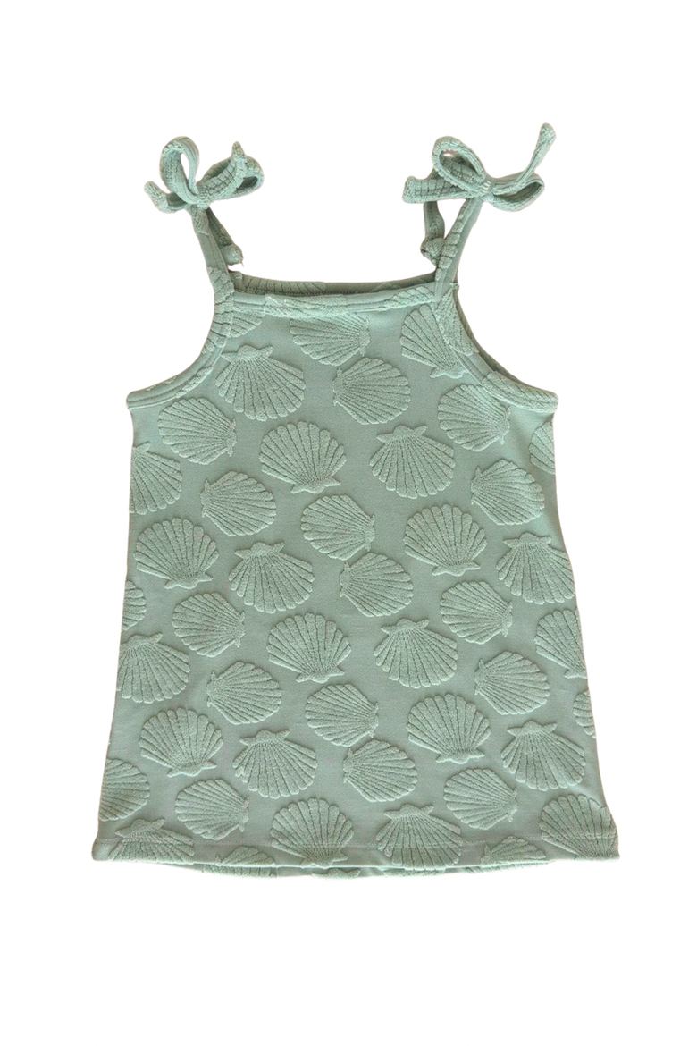 Seashell Terry Tank Dress, Main, color, Green Seashell