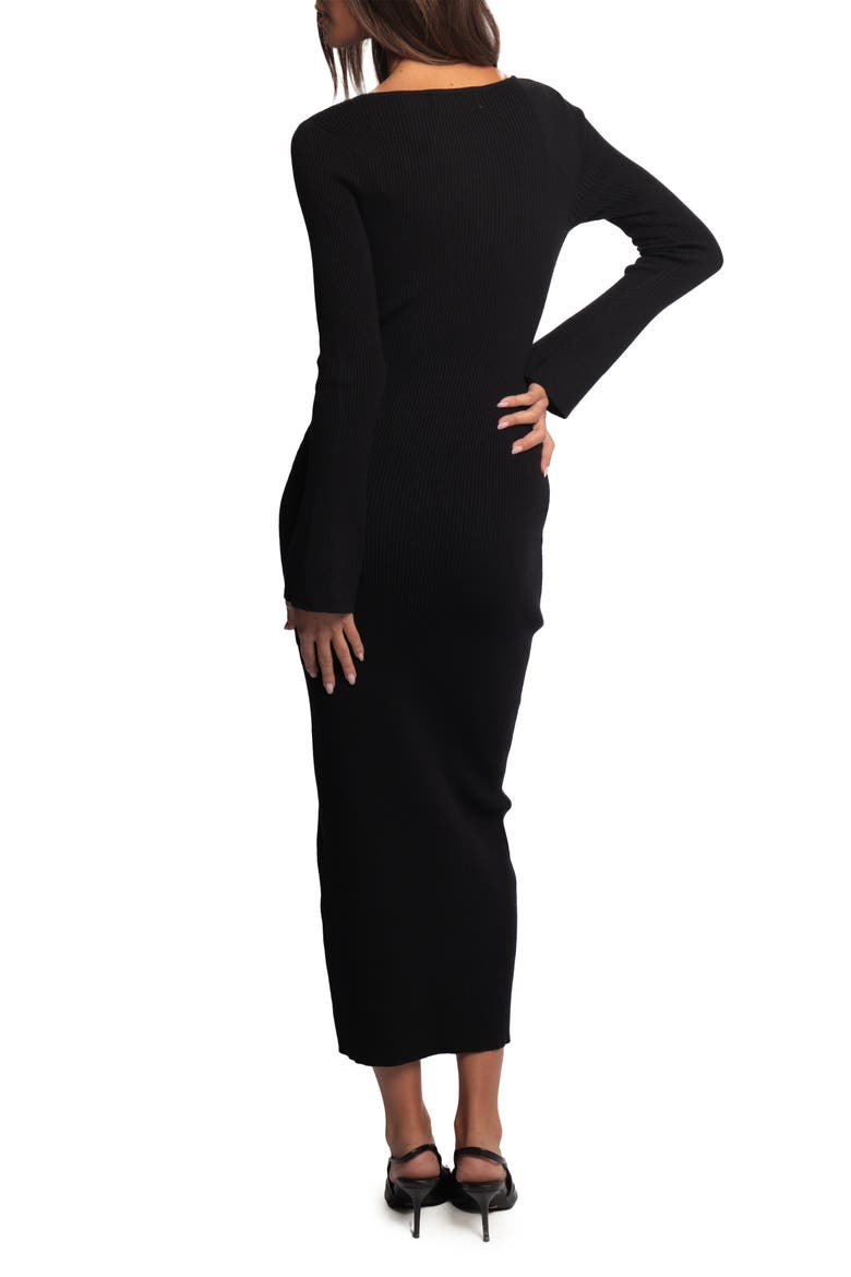 Maxwell Knit Maxi Dress, Alternate, color, BLACK
