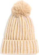 NATASHA Stone Embellished Pompom Beanie