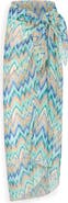Milly Tropical Chevron Print Cover-Up Sarong