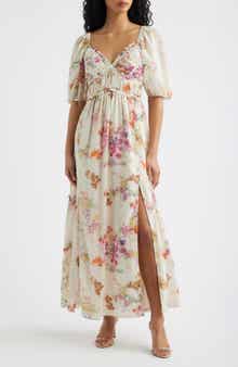 Madison Ruffle Puff Sleeve Maxi Dress