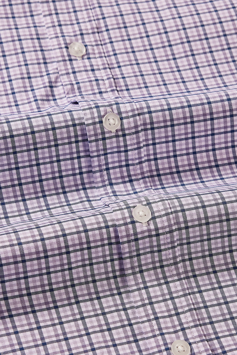 Men’s Big and Tall Stanton Shirt ,Tailored Fit short Sleeves, Performance Fabric & Ventilated Armholes, Alternate, color, purple-plaid-6