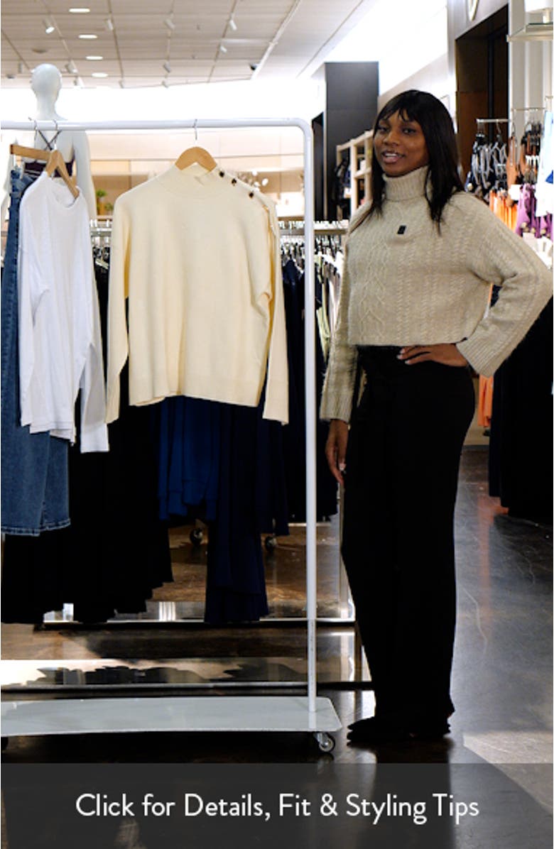 Mock Neck Sweater with Shoulder Buttons, sales video thumbnail