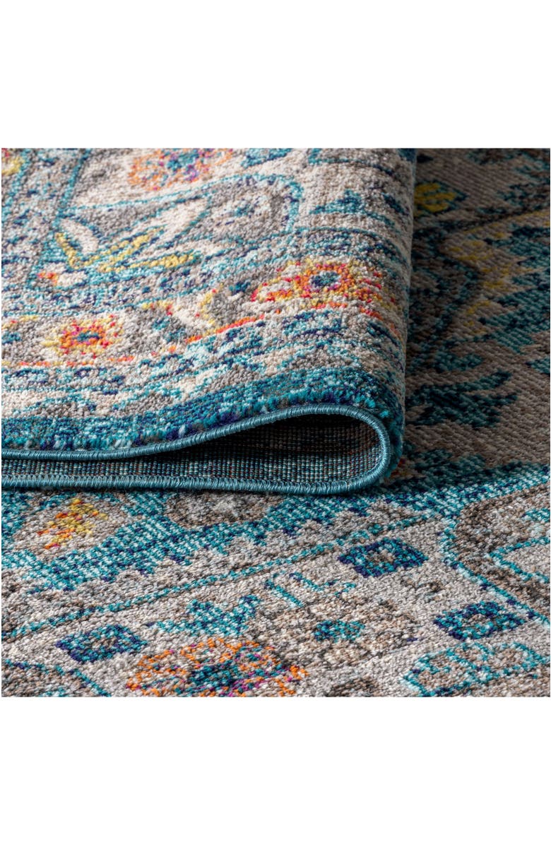 JONATHAN Y Bohemian FLAIR Boho Vintage Area Rug, Alternate, color, Blue/Yellow