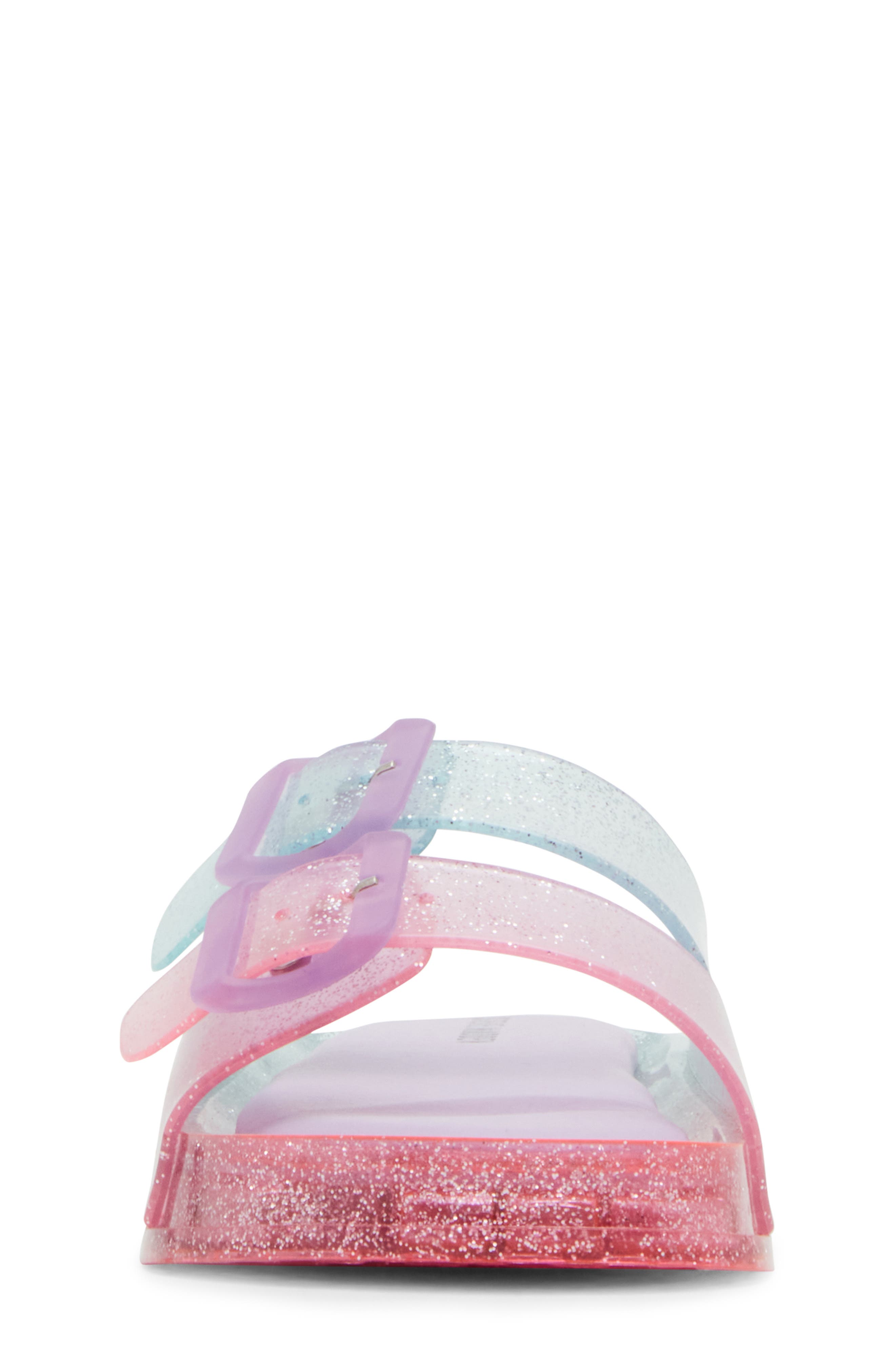 Steve Madden JLolli Glitter Rainbow Jelly Sandal, Alternate, color, Blue Ombre