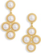 FRASIER STERLING Windsor Faux Pearl Drop Earrings